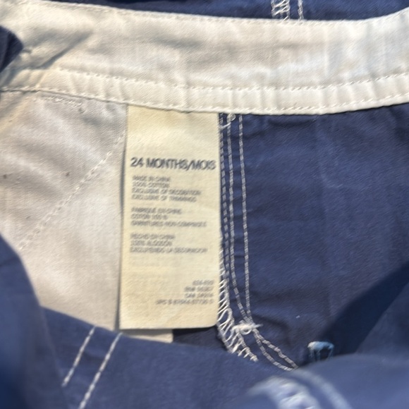 OshKosh B’Gosh Vintage 80’s 90’s Classic Vestbak Shortie Overalls 24 mths - Picture 3 of 4